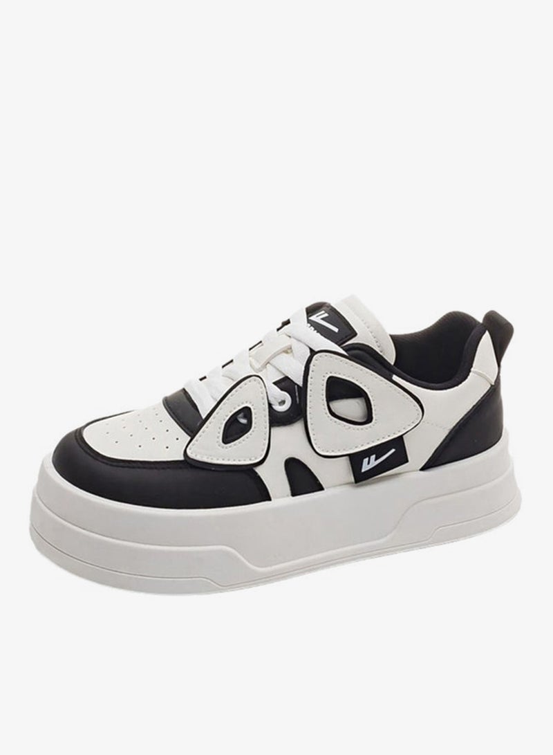 BABAYA Women Applique Detail Lace Up Sneakers - Image 2